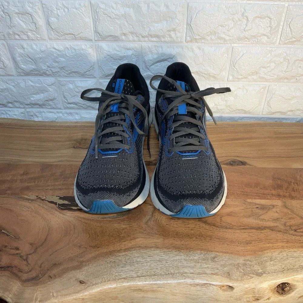 Brooks‎ Glycerin 18 Men's Running Shoes Size 12 Blue Black Gray Cushion Sneakers